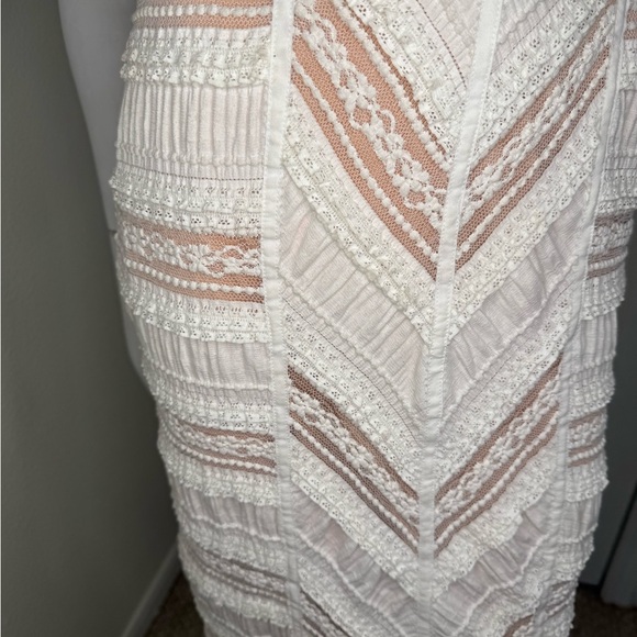 Cinq A Sept Elegant Cream and Brown Women's Dress Size 8. - Picture 9 of 16